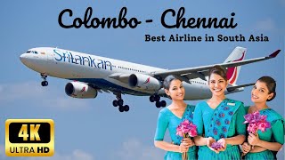 4K Trip Report  - Colombo to Chennai  ✈ 2025 - UL 127 - Airbus A320 - Srilankan Airline CMB - MAA