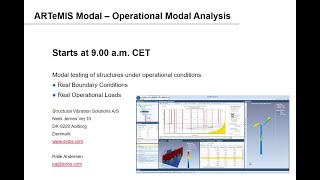 Webinar on Operational Modal Analysis (OMA) using ARTeMIS modal