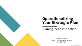 CORE® Operationalizing Your Strategic Plan  Turn Ideas into Action