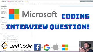 MICROSOFT Coding Interview Question - Binary Search | LeetCode