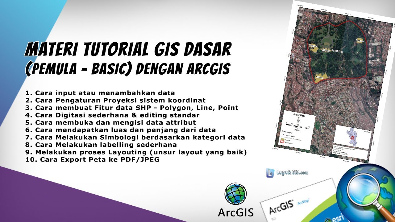 Tutorial Gis Dasar Basic Mengunakan Arcgis Youtube