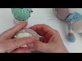 crochet striped teddy bear tutorial with english subtitle.