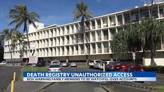 Hacker gains possible access to death records, Hawaii DOH reports