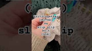 2 easy and important DECREASE stitches in knitting 😊 #knittingtutorial
