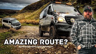 Off roading Yorkshire dales in my 4x4 sprinter campervan and a transporter 4 motion