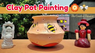 Easy Pot Painting Tutorial | Pot Painting Ideas | Clay Pot Painting Step By Step |