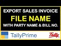 HOW TO EXPORT SALES INVOICE WITH NAME OF 