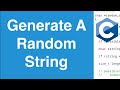 Generate A Random String | C Programming Example