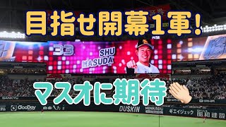 【増田珠】目指せ開幕一軍‼️今年期待の若鷹マスオ😁 外野フライもバッティングは上々です⤴️ 2023.03.25