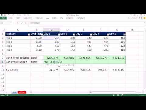 Excel Magic Trick 1010: SUMPRODUCT To Multiply Filtered Columns or Columns With Hidden Rows