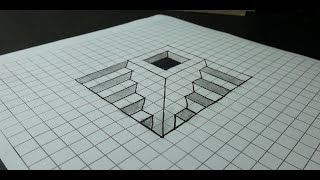 How To Draw Simple 3D Art - Trick Art For Beginner