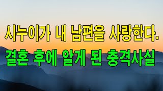 (실화사연) 시누이가 내 남편을 사랑한다. 결혼 후에 알게 된 충격사실 ...준비했다ㅣ사이다사연ㅣ라디오드라마