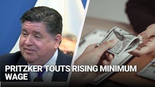 Pritzker touts rising minimum wage as Illinois' unemployment rate has increased