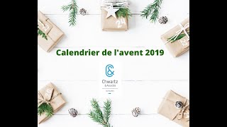 Calendrier de l'avent 2019   Chwartz et associés - Notaires