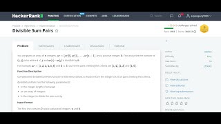 Divisible Sum Pairs | HackerRank | Problem Solving | Basic | C++ Implementation |