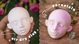 How To Sculpt a BJD Head From Air-Dry Clay And Cast It In Porcelain