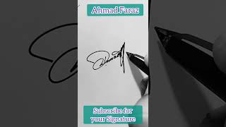 A Signature Style | Signature Style Of My Name | Ahmad Name Signature #shorts