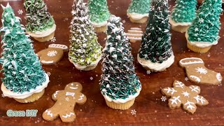 Christmas tree cupcake/圣诞树杯蛋糕/可以吃的圣诞树/Can eat Christmas tree