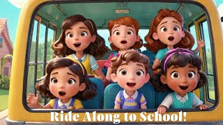 🚌 Sing Along on the School Bus! 🎶 Cute Kids Animation! 🚌