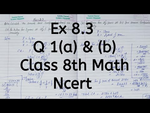 Ex 8.3, Q 1 (a), Q 1 (b), Chapter 8, Comparing Quantities, Class 8 Math ...