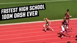 FASTEST HIGH SCHOOL 100M DASH EVER RECORDED AT 9.98 SECONDS!