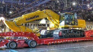 Loading and Moving the Komatsu PC490LC Excavator