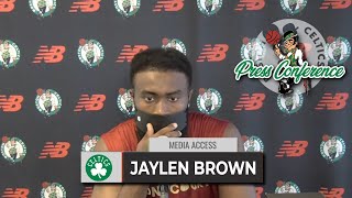 Jaylen Brown On Celtics Team Captain: "Al Has Got My Vote Right Now.” | Practice Interview 10-2