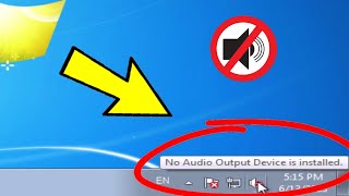 Fix No Audio Output Device is installed in Windows 7 | How To Solve no audio Sound Problem 🔇✅