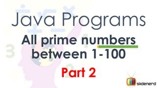 40 Java Program Prime Numbers Part 2 |