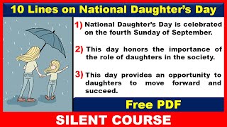 10 Lines on National Daughters Day In English | Few Lines About International Daughters Day
