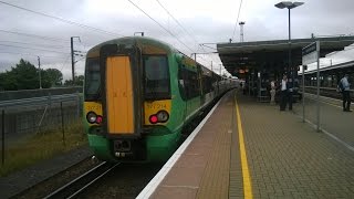 (HD) Thameslink 377214 + 377515 depart Ashford Intl on 2A58. 28.7.16