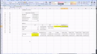 Excel - Simple Linear Regression example B