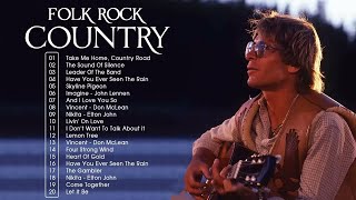Classic Folk Rock Songs 70s 80s 90s - Folk Rock Collection - John Denver, Cat Stevens, James Taylor