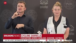 Auckland Emergency officials give update as Cyclone Gabrielle impacts felt across region | Newshub