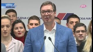 Vučić: Ubedljiva pobeda, ljudi neće nerede, već rad i odgovornost