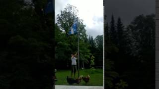 Levée du drapeau du Québec