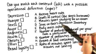 Operational Definitions - Intro to Descriptive Statistics