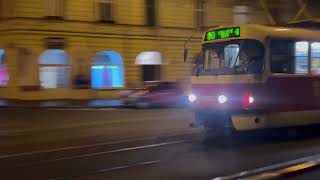 The Tram Train In Prague Czech