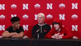 Nebraska's Mark Manning, Christopher Minto and Jacob Van Dee full press conference after defeating