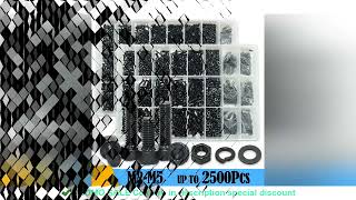 2500p Black Steel Socket Head Hex Round Cap Screws Set M2 M3 M4 M5 M6 Grade 12.9 DIN912 Allen Bolts