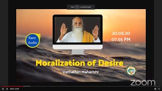 MORALIZATION OF DESIRE - ENGLISH-VETHATHIRI MAHARISHI RARE AUDIO