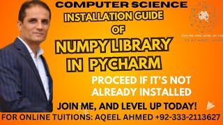 NUMPY INSTALLATION GUIDE FOR PYCHARM