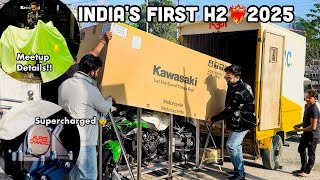 Finally India's First Kawasaki H2 2025 | Kawasaki Zh2 2025 | Delivery Vlog #kawasaki #h2 #zh2 #z900