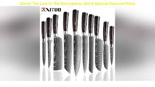 XITUO Kitchen Knife Set 1-10PCS Japanese Chef Knives Stainless Steel Cleaver Butcher Santoku Kn