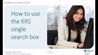 How to use the KRS single search box