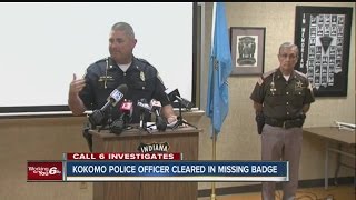 Kokomo police officer cleared in missing badge case
