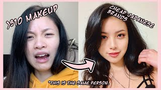 UNDER $10 JAPANESE MAKEUP TRANSFORMATION (Canmake, Cezanne, etc.)