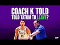 The Time Coach K Told Jayson Tatum To LEAVE DUKE | Clutch #Shorts