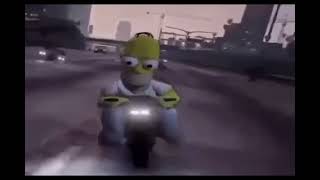 Tragic events today, as Homer was testing out his new sick motorcycle, he hit the curb