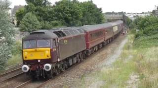 Class 47851 and Class  57313 at North Wales  on Harrogate to Blaenau Ffestiniog July 2016